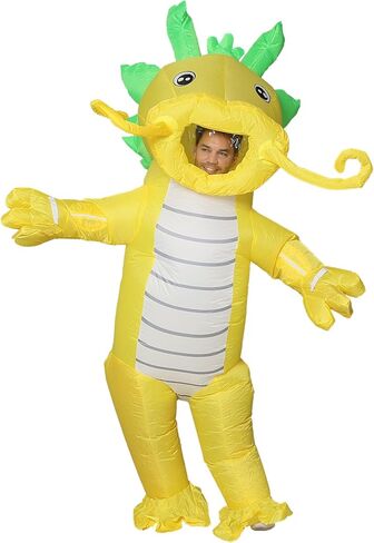 Inflatable Dragon Costume Adult Blow Up Dragonman Suit For Halloween Christmas Fancy Dress in Saudi Arabia