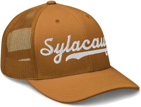 Sylacauga Hat Sylacauga Trucker Hat Baseball Script Embroidered Cap Vintage Sports Mesh Swoosh Gift Souvenir Headwear AL in Kuwait