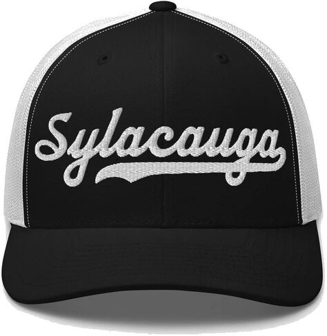 Sylacauga Hat Sylacauga Trucker Hat Baseball Script Embroidered Cap Vintage Sports Mesh Swoosh Gift Souvenir Headwear AL in Kuwait