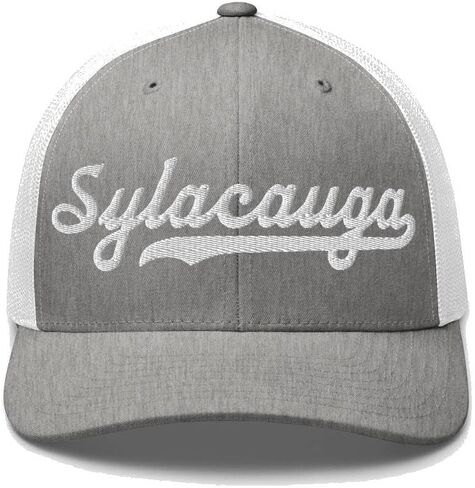 Sylacauga Hat Sylacauga Trucker Hat Baseball Script Embroidered Cap Vintage Sports Mesh Swoosh Gift Souvenir Headwear AL in Kuwait