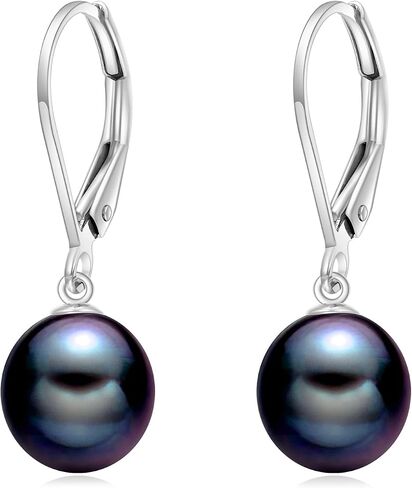 KECHO Real Gold Freshwater Pearl Drop Leverback Earrings for women Bridesmaid Gifts for Her in Kuwait