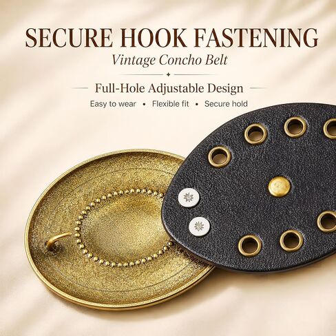 Western Belt for Women, Vintage Concho Cowgirl Belt with Turquoise, Chunky Disc Leather Belt for Dresses Jeans Outfits, Country Festival Accessories in Saudi Arabia