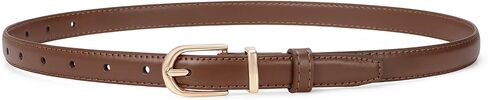 Women Genuine Leather Waist Belt for Jeans Pants Dresses Elegant Thin Ladies Belts with Gold Pin Buckle in Saudi Arabia