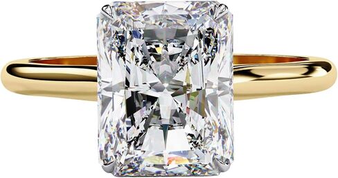 1ct -3ct Center Radiant Cut Lab Grown Diamond Solitaire Engagement Ring for Women in 14k Solid Gold, IGI Certified (E-F Color VS1-VS2 Clarity) in Saudi Arabia