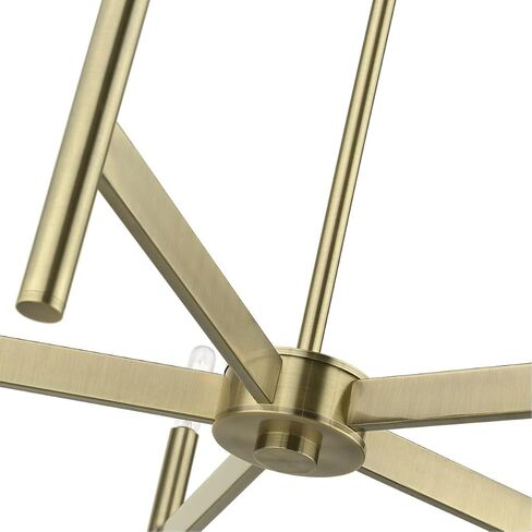Copenhagen - 5 Light Chandelier in Mid Century Modern Style-19.75 Inches Tall and 25 Inches Wide-Antique Brass Finish in Kuwait