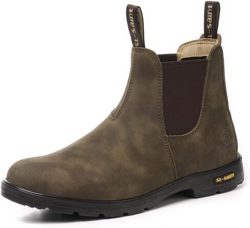 Men's Classic Chelsea Boots Ankle Fashon Slip On Full Grain Leather Casual Lightweight in Saudi Arabia