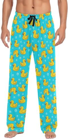 Men's Pajama Pants Soft Comfy Sleep Lounge Pants Cartoon Pjs Bottoms with Pockets in Saudi Arabia