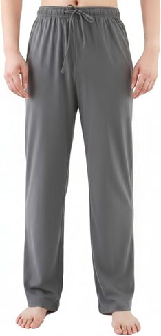 Mens Pajama Pants, Cotton Sleep Bottoms, Lounge Pants in Saudi Arabia