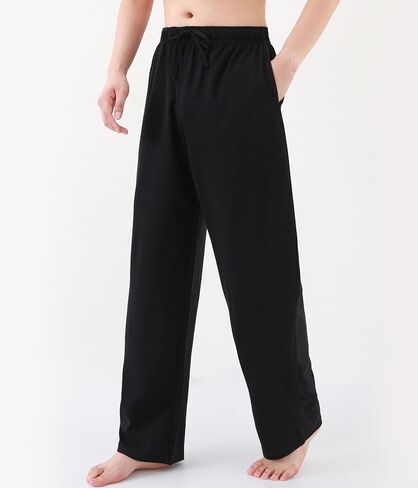 Mens Pajama Pants, Cotton Sleep Bottoms, Lounge Pants in Saudi Arabia