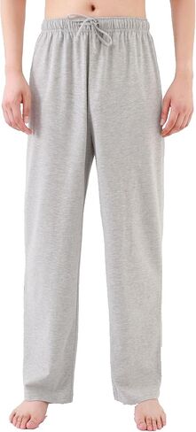 Mens Pajama Pants, Cotton Sleep Bottoms, Lounge Pants in Saudi Arabia