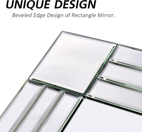Decorative Mirror - 36"x24" Gorgeous Silver Mirror for Wall Bedroom, Bathroom, Living Room and Dining Room in Saudi Arabia