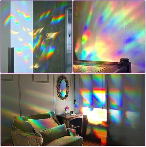 65Pcs Anti-Collision Bird Window Clings, Circle Window Sticker, Reusable Rainbow Vinyl Suncatcher Stickers for Glass in Kuwait