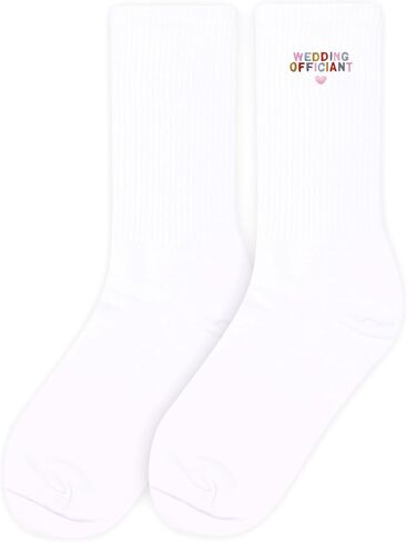 Embroidered Wedding Officiant Socks, Funny Gifts for Wedding Officiant, Novelty Socks For Men And Women.(057) in Saudi Arabia