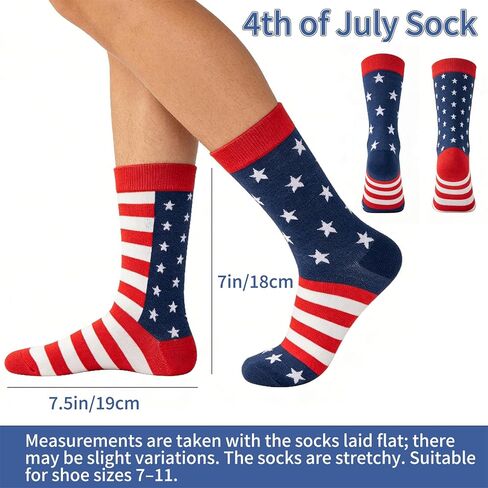 American Flag 4th of July Socks for Men Women USA Flag Patriotic Socks,Funny Red White Blue Stripe & Star Socks,250th Anniversary Independence Day Gifts (2 Pairs) in Saudi Arabia
