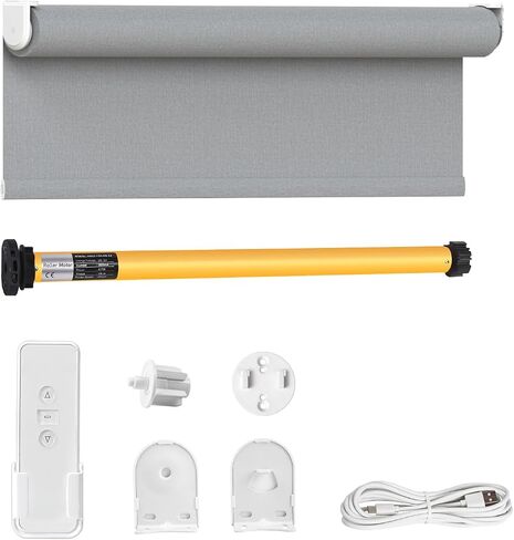 Motorized Roller Shade Conversion Kit — Remote-Controlled Upgrade for Roller/Zebra/Roman Shades, Fits 1.5" (38mm) Tubes, 12 lb Lift, Quiet Copper Motor, USB-C Rechargeable — Model AM25-1/25-ES-E in Saudi Arabia