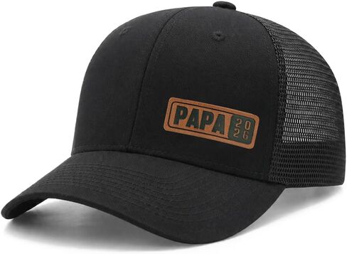 Papa Est 2026 Trucker Hat for First Time Dad, Gifts for New Daddy Husband from Daughter Son Wife in Saudi Arabia