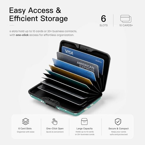 حامل بطاقات الائتمان للنساء والرجال، حافظة بطاقات صغيرة من الألومنيوم، محفظة بتصميم نحيف RFID، حافظة معدنية لبطاقة الهوية التجارية، زهرة الأقحوان in Kuwait