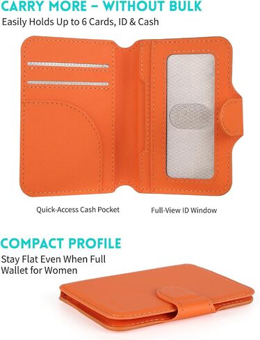 Small wallet for women,Magsafe Wallet for iphone,Credit Card Holder | Magnetic wallet for iPhone 17/16/15/14/13/12 Series,RFID blocking,Holds 6 Cards,ID Window,Cash Slot,Slim wallet,Pocket Fit in Saudi Arabia