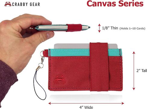 Crabby Wallet - Thin Minimalist Front Pocket Wallet - C3 Canvas Wallet,Kanosh,One Size in Saudi Arabia