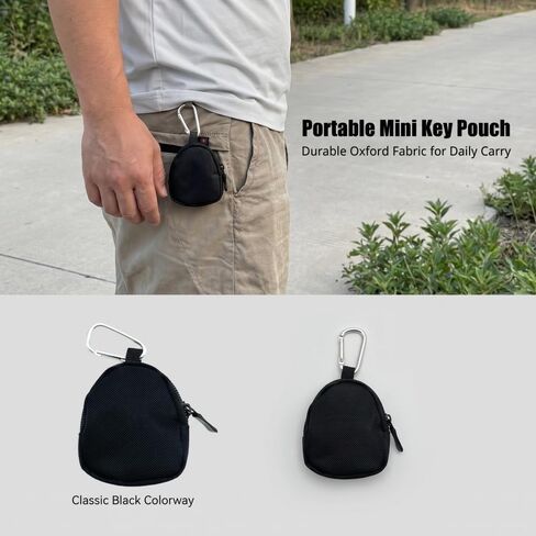 Keychain Pouch for Men Women, Mini Multi-Purpose Zipper Pouch with Ring, Small Pocket Bag for Keys Coins Earbuds Pet Snacks in Kuwait