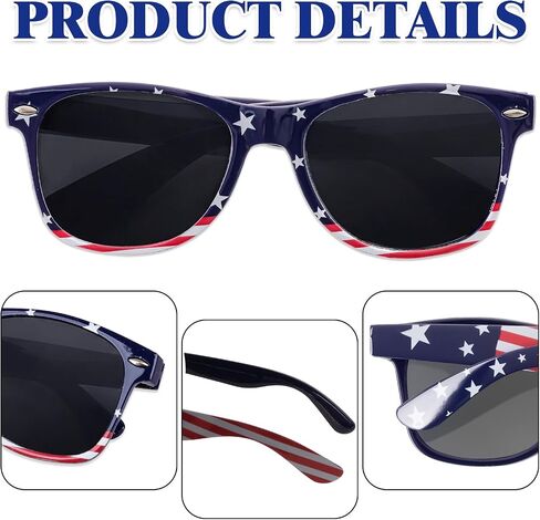 3 Pairs American Flag Sunglasses 4th of July Sunglasses for Women Men Teens,Kids Sunglasses Party Favors Supplies in Saudi Arabia