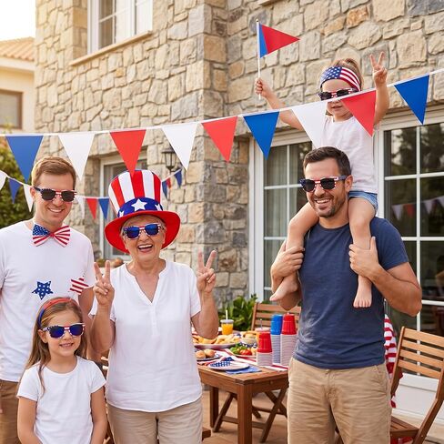 3 Pairs American Flag Sunglasses 4th of July Sunglasses for Women Men Teens,Kids Sunglasses Party Favors Supplies in Saudi Arabia
