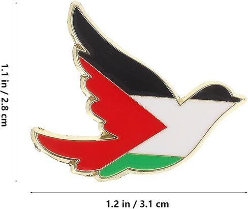 VOSAREA 8pcs Palestine Pin: Palestine Brooch Pin - Delicate Metal Lapel Brooches For Women - Flag Badge For Clothes Bags And Coats in Kuwait