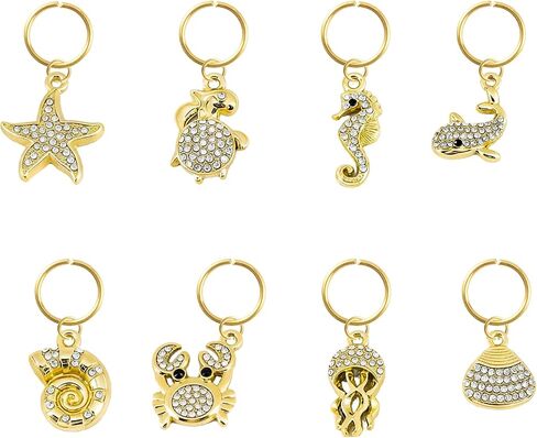 Women's Bikini Jewelry Charms,Gold Stainless Steel Swimwear Accessories Keychain for Women's Swimsuits Waterproof & Tarnish-Proof Summer Beach Party in Saudi Arabia