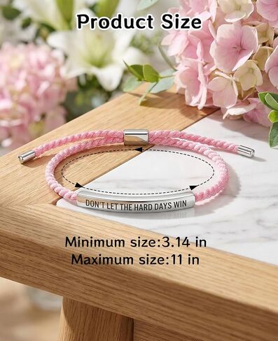 3 PCS Dont Let the Hard Days Win Bracelet, Adjustable Handmade Motivational Bracelet for Men & Women in Saudi Arabia