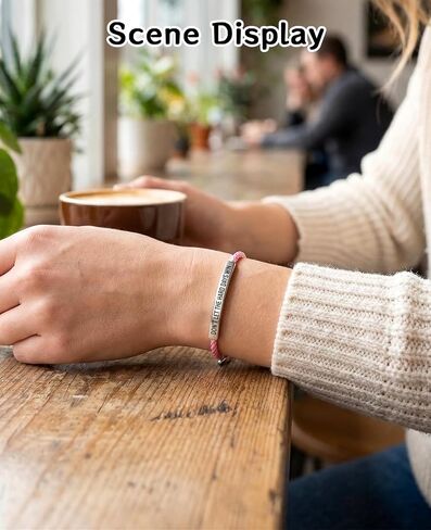 3 PCS Dont Let the Hard Days Win Bracelet, Adjustable Handmade Motivational Bracelet for Men & Women in Saudi Arabia