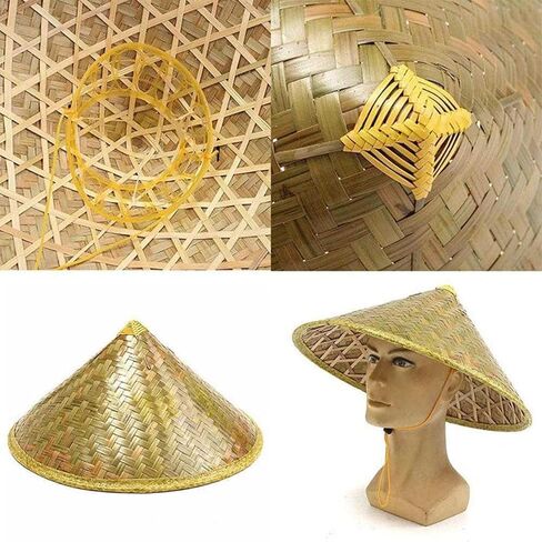 Chinese Hat for Adult Unisex Cosplay NinjaConical Sun Cap Handwoven Fisherman Rice Farmer for Men Women Asian Conical in Saudi Arabia