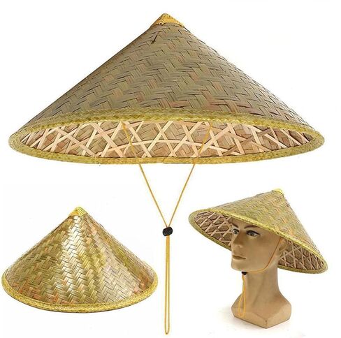 Chinese Hat for Adult Unisex Cosplay NinjaConical Sun Cap Handwoven Fisherman Rice Farmer for Men Women Asian Conical in Saudi Arabia