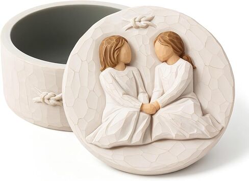 Sisters Gifts from Sister, Friend Birthday Gifts for Women, for Holiday Friendship Memento Treasure - Resin Hand-Painted Keepsake Box in Kuwait
