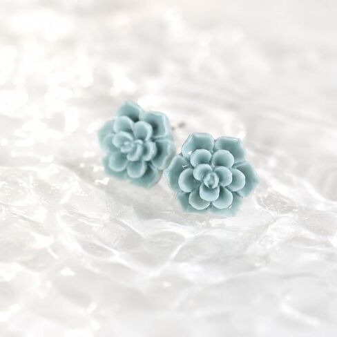 Hypoallergenic Succulent Earrings for Sensitive Ears, Plastic Posts in Kuwait