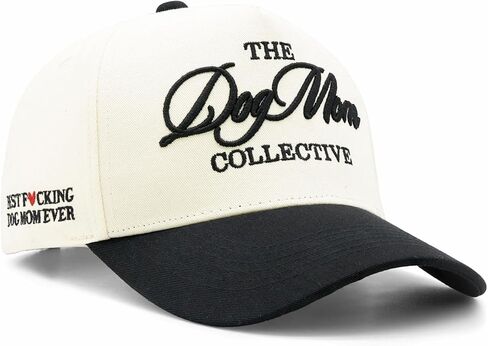 Waldeal Dog Mom Hat, Dog Mom Gifts for Women, Adjustable Two-Tone Embroidered Baseball Cap for Women, Mothers Day Birthday Gifts for Pet Lover Black in Kuwait