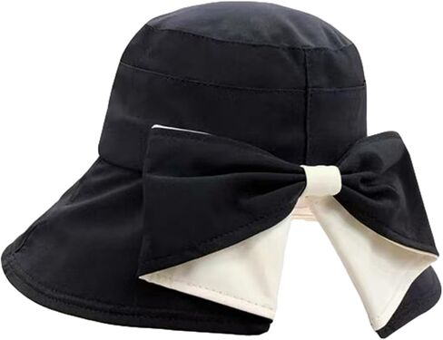 Sun Hats for Women Summer Wide Brim Bow Bucket Cap Lightweight UV Protection Fishing Hat 2026 Trendy Sunshade Beach Cap in Saudi Arabia