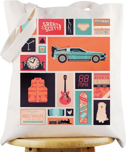 G2TUP Marty Car Canvas Tote Bag Marty Fans Gift Great Scotty Shoulder Bag Marty Musical Inspired Merchandise in Kuwait