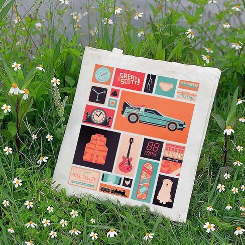 G2TUP Marty Car Canvas Tote Bag Marty Fans Gift Great Scotty Shoulder Bag Marty Musical Inspired Merchandise in Kuwait