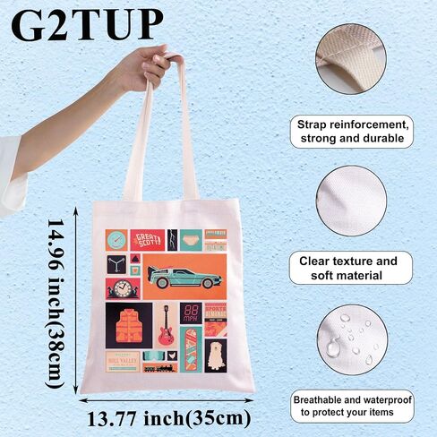 G2TUP Marty Car Canvas Tote Bag Marty Fans Gift Great Scotty Shoulder Bag Marty Musical Inspired Merchandise in Kuwait