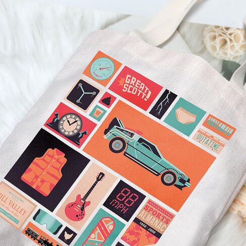 G2TUP Marty Car Canvas Tote Bag Marty Fans Gift Great Scotty Shoulder Bag Marty Musical Inspired Merchandise in Kuwait