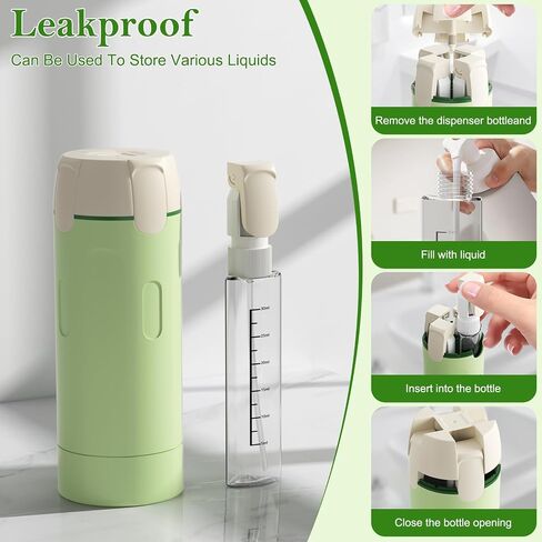 4-in-1 Leak-Proof Travel Toiletries Bottle Set for Shampoo & Conditioner in Saudi Arabia