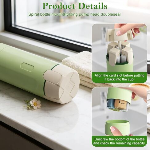 4-in-1 Leak-Proof Travel Toiletries Bottle Set for Shampoo & Conditioner in Saudi Arabia