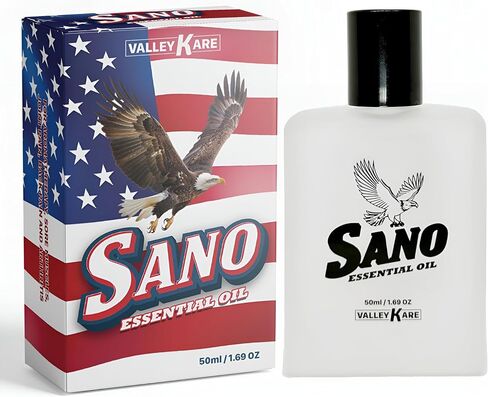 Sano Essential Oil - All Natural Oil for Muscle Soreness Joint Discomfort Relief, Tension Headache and Migraine, Stress Relief, Calming and Relaxing Sensation - 1.69 fl oz in Kuwait