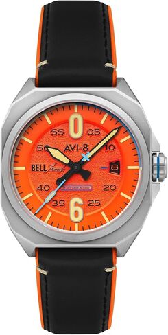 AVI-8 Men's 41mm Bell X-1 Machbuster Automatic Watch with Rubber/Leather Strap AV-4115 in Saudi Arabia