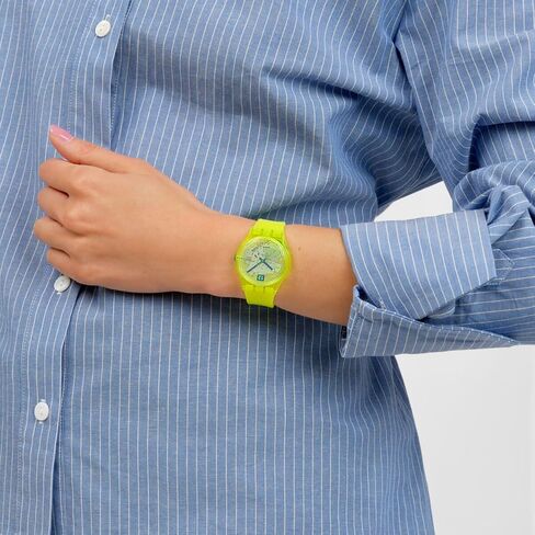 Swatch Gent Unisex Casual Watch Bio-sourced Yellow Quartz Water Resistant LUMINOUSLY Lemon in Kuwait