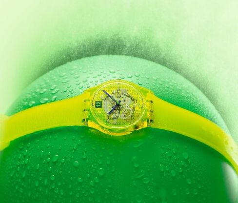 Swatch Gent Unisex Casual Watch Bio-sourced Yellow Quartz Water Resistant LUMINOUSLY Lemon in Kuwait