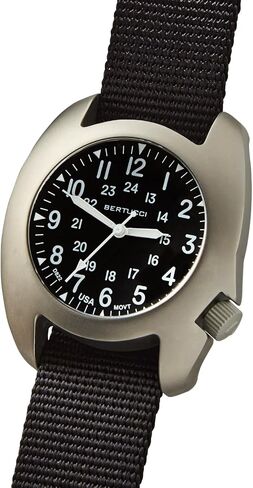 BERTUCCI® 42 mm Titanium Field Watch - D-3T RETROFORM Epic™ - Black dial, Black Nylon Band - 17015 in Kuwait