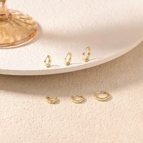 Barcarola 14K Gold Filled Hoop Earrings Set for Women – Lightweight, Waterproof, Tarnish-Resistant Hoop Earring Multipack – Everyday Hypoallergenic Jewelry in Saudi Arabia