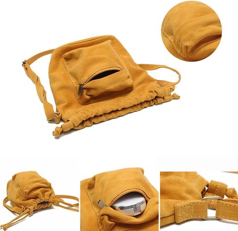 Small Crossbody Bag for Women Shoulder Bag Mini Drawstring Bucket Bag Canvas Tote Handbag Cellphone Bag Purse in Saudi Arabia
