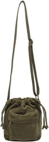 Small Crossbody Bag for Women Shoulder Bag Mini Drawstring Bucket Bag Canvas Tote Handbag Cellphone Bag Purse in Saudi Arabia